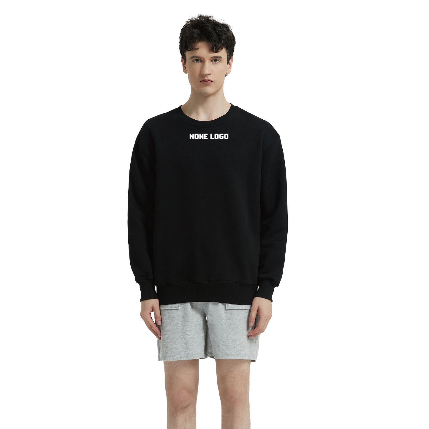 NONE LOGO PRINT SWEATSHIRT