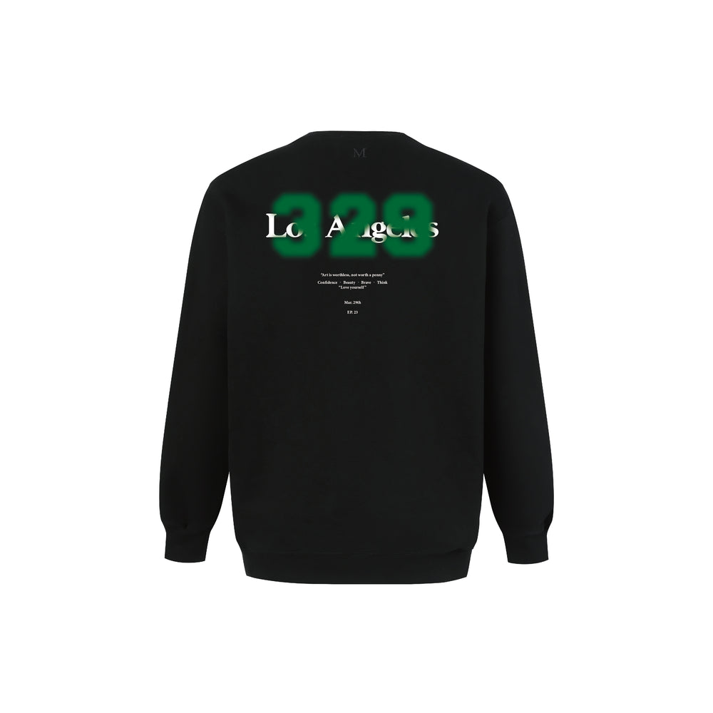 GREEN 329  PRINT SWEATSHIRT