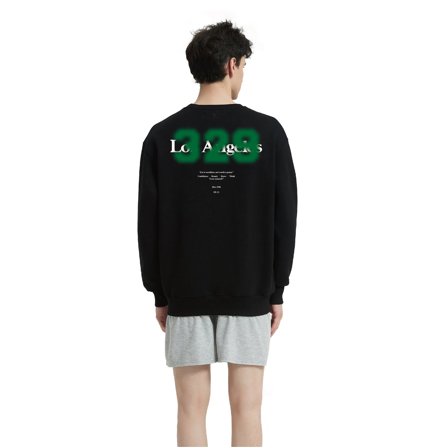 GREEN 329  PRINT SWEATSHIRT