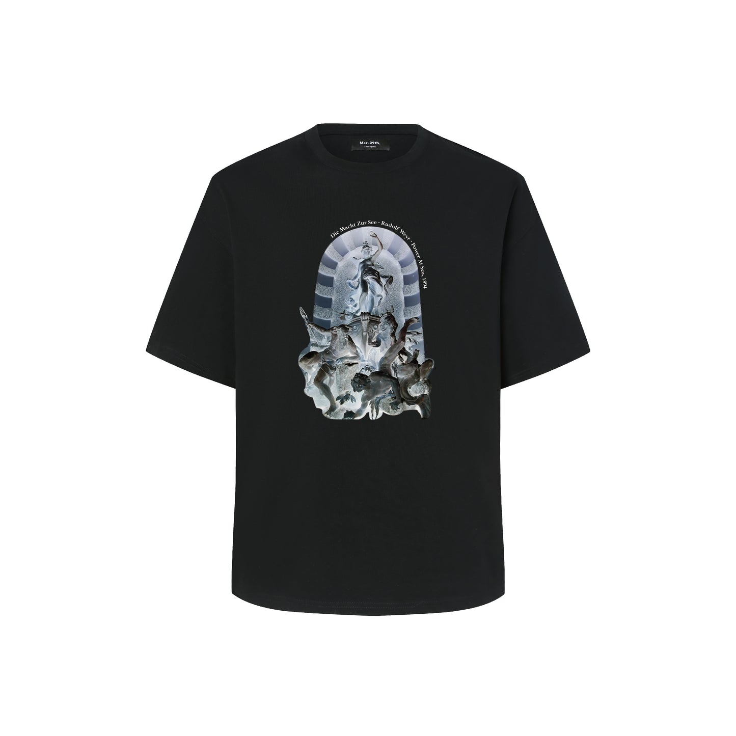 THE GODDESS STATUE BLACK T-SHIRT